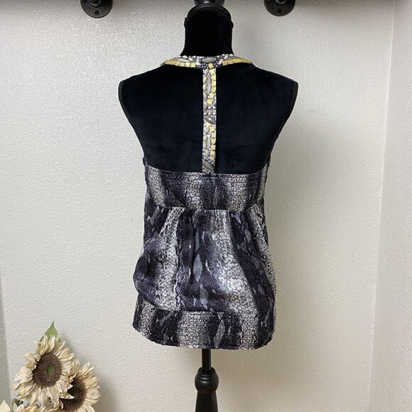 Silk Snakeskin Beaded Halter - BEBE - Small - Picture 3 of 5